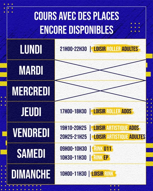 Demande de place 2026/2027 - Places disponibles